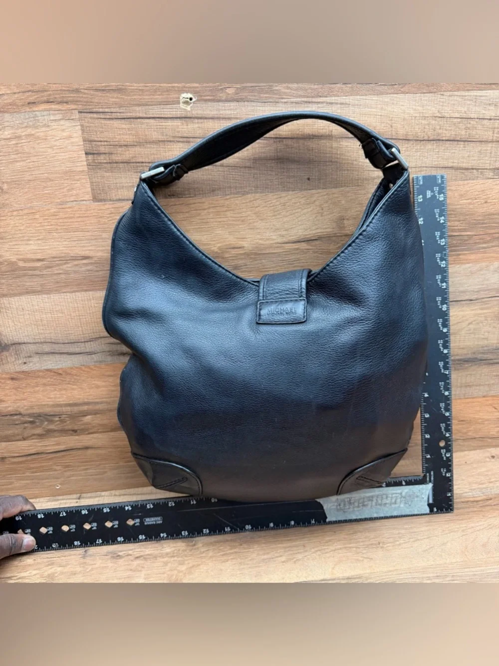 Michael Kors Black Leather Hobo Shoulder Handbag